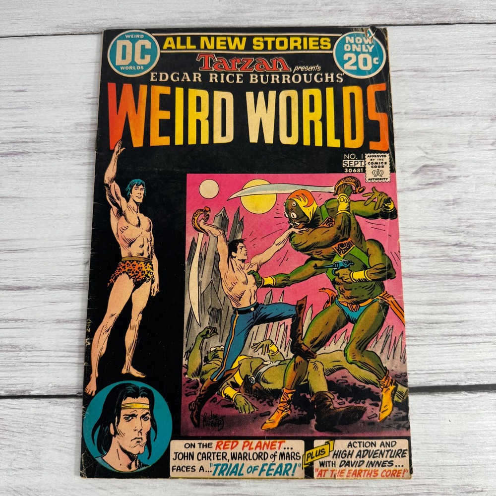 Weird Worlds #1 DC 1972 Tarzan John Carter Edgar Rice Burroughs Comic Silver Age